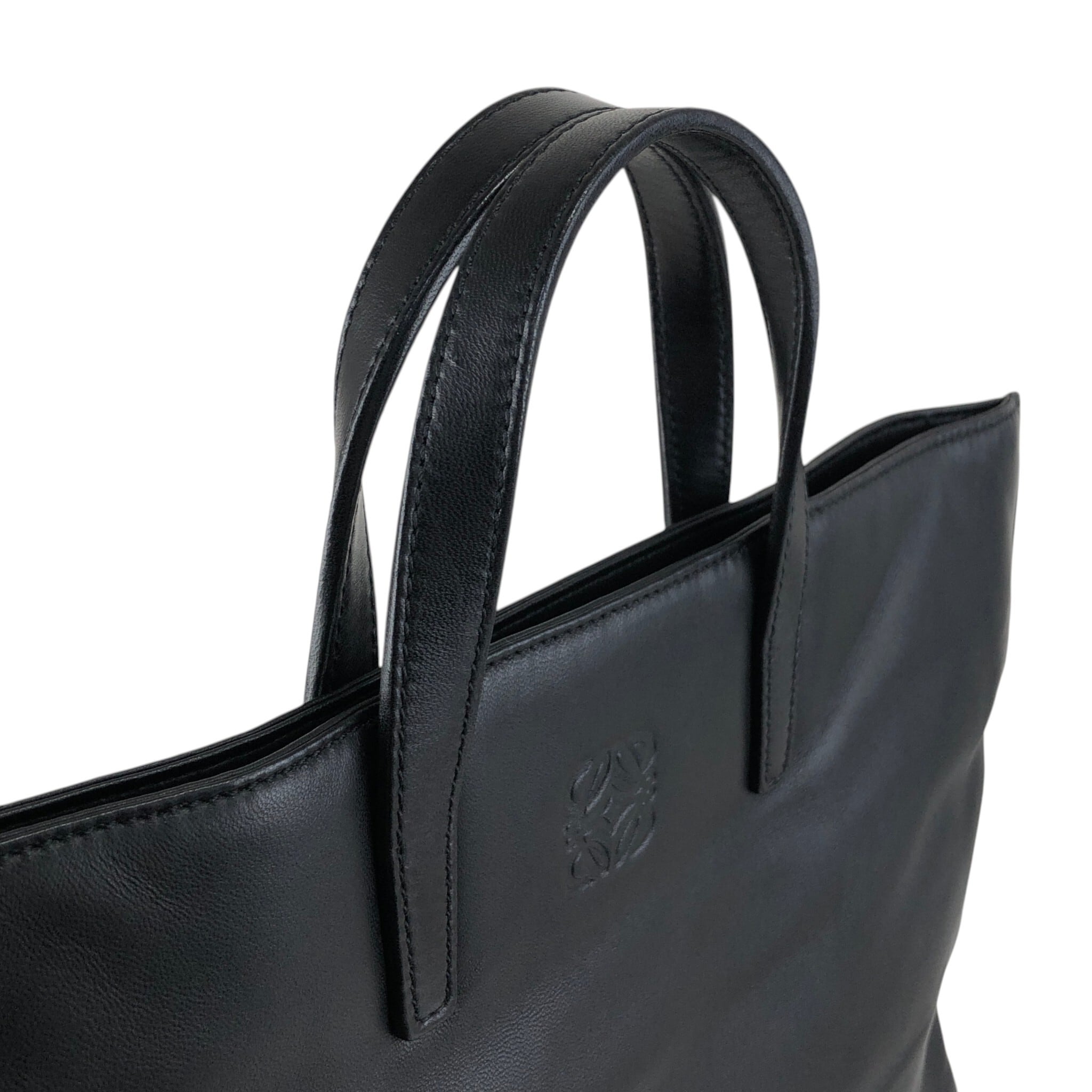 LOEWE ロエベ ハンドバッグ ブラック アナグラム レザー トートバッグ