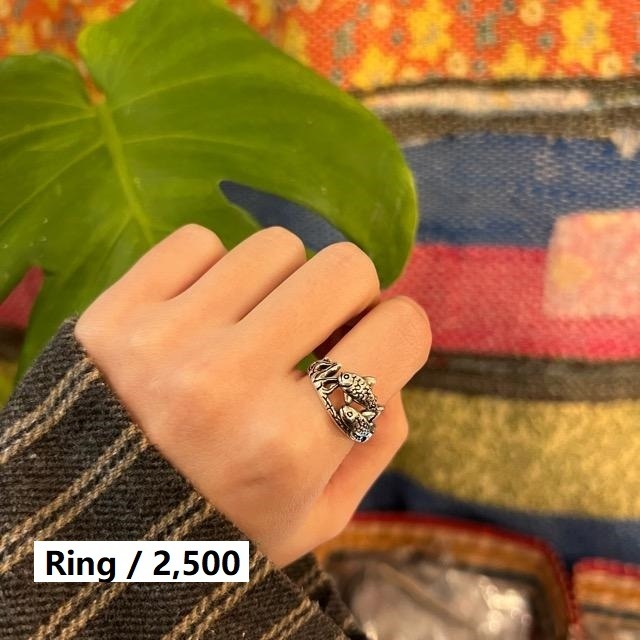 TOPANGA Jewelry 　ツインフィッシュリング　13号