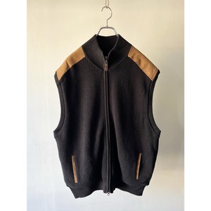 -ORVIS- 2tone cotton knit vest