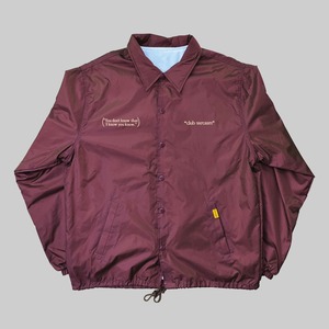 EMBROIDERY NYRON COACH JACKET BURGUNDY