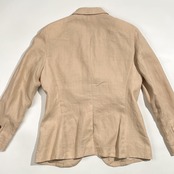 リネン100% Brooks Brothers 346 ブルックスブラザーズ MILANO FIT ジャケット 6/ベージュ系 レディース