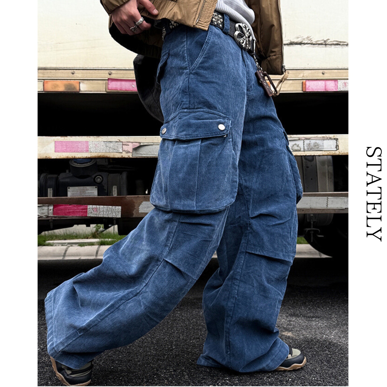 Vintage コーデュロイ Cargo Pants/2color_B08・画像7
