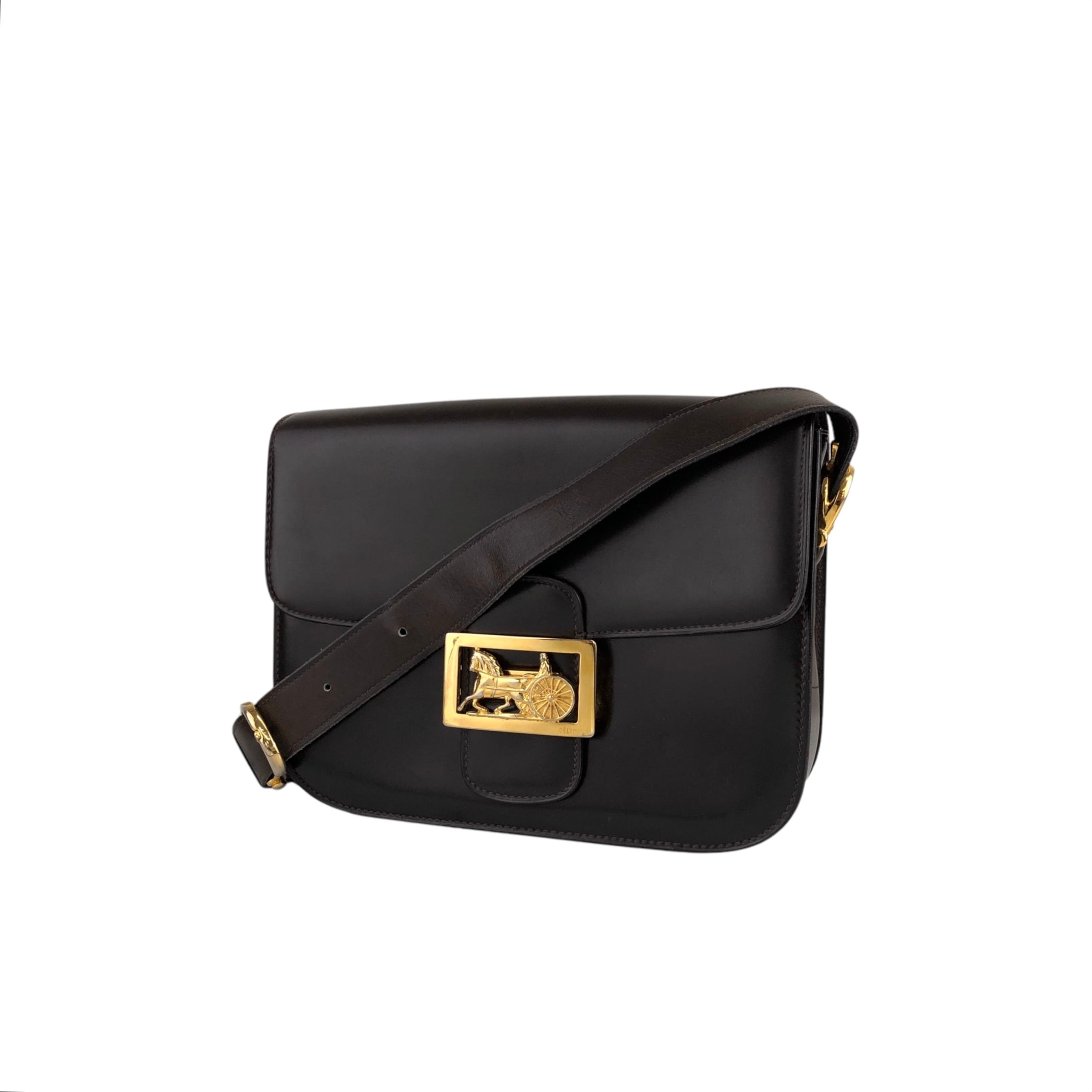 CELINE セリーヌ ショルダーバッグ ブラウン 馬車 ホースキャリッジ