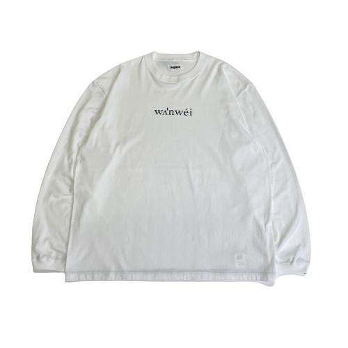 "PHONETIC SIGN" L/S TEE -WHITE-