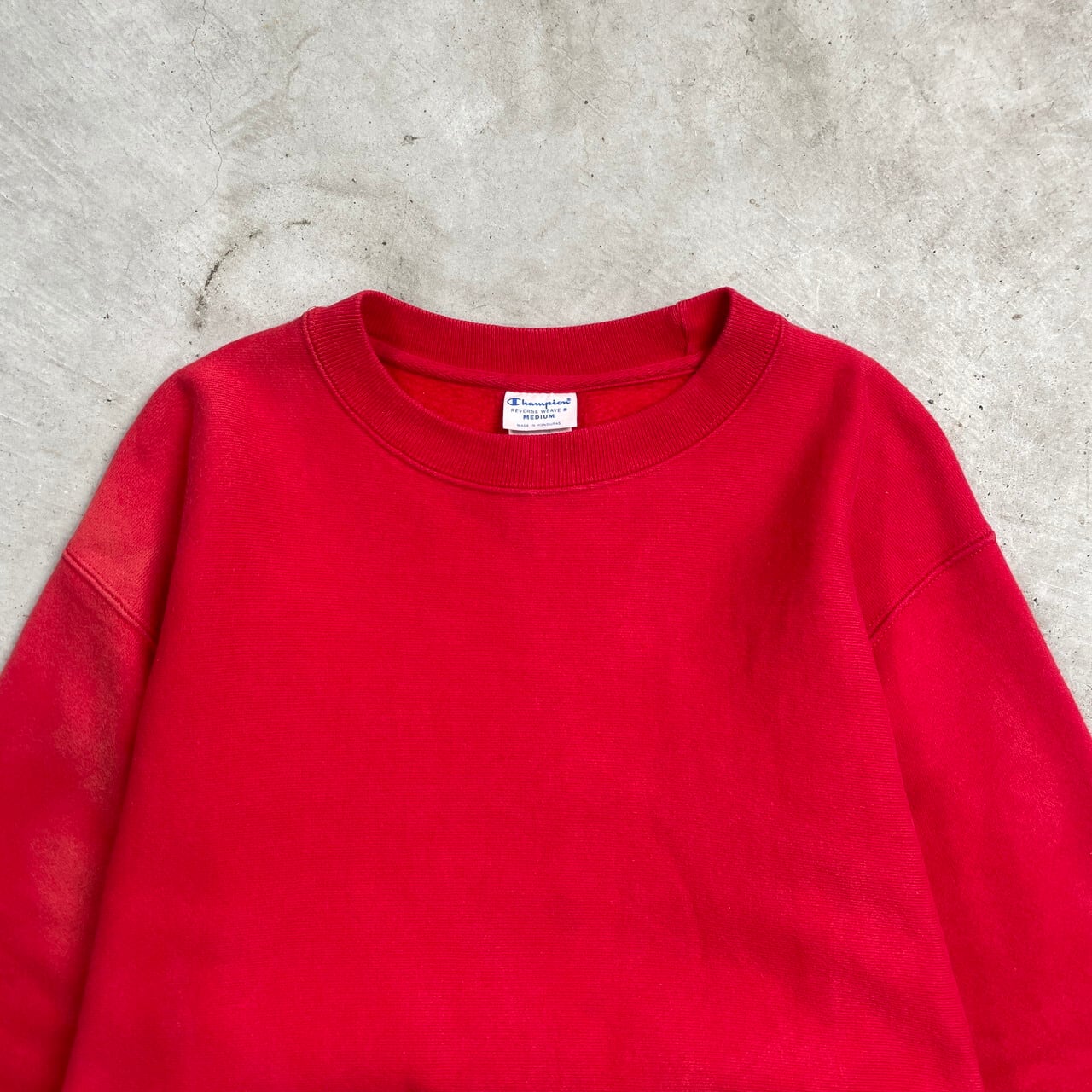 00s Championリバースウィーブ赤スウェット古着無地Mサイズ 00s