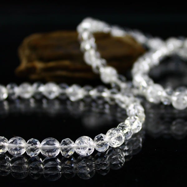 クリスタルクォーツ 水晶 ブレスレット 6mm [M便 1/10] 911-56