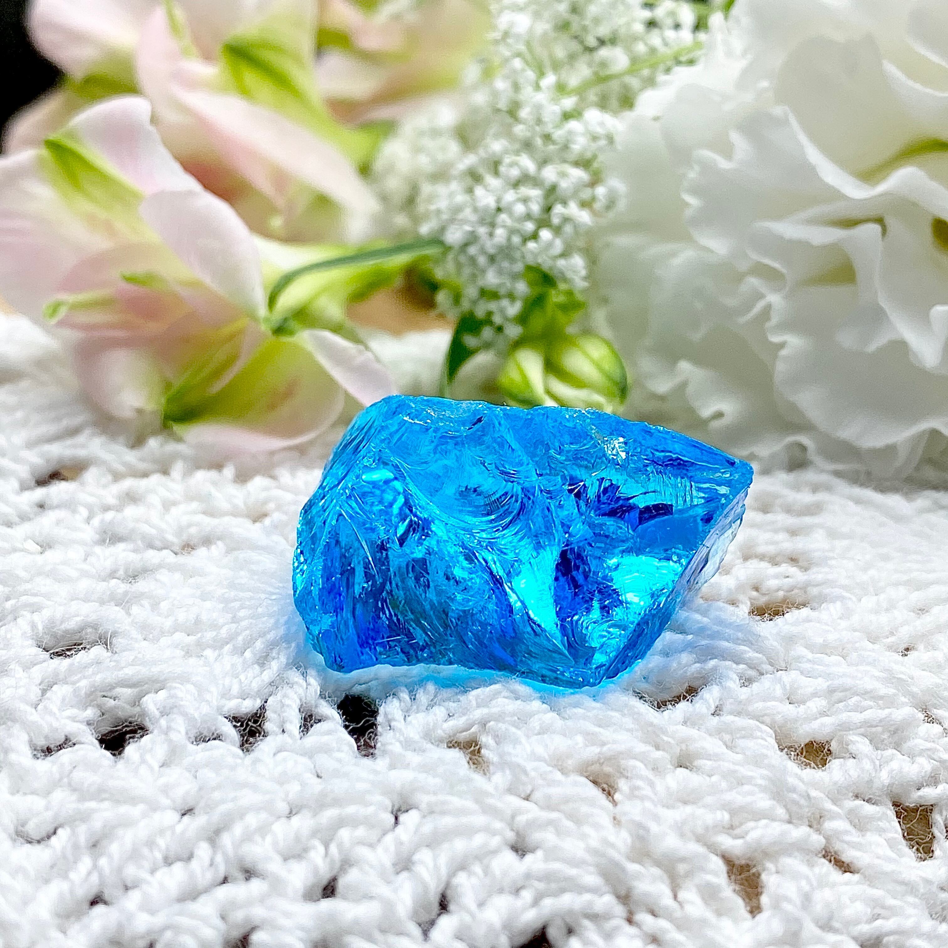 《在庫残少》インドネシア産アンダラクリスタル原石 スカイブルーD