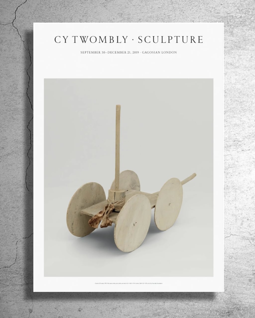 現代美術家『サイ・トゥオンブリー』2019年アメリカ現代アートギャラリー制作ポスター