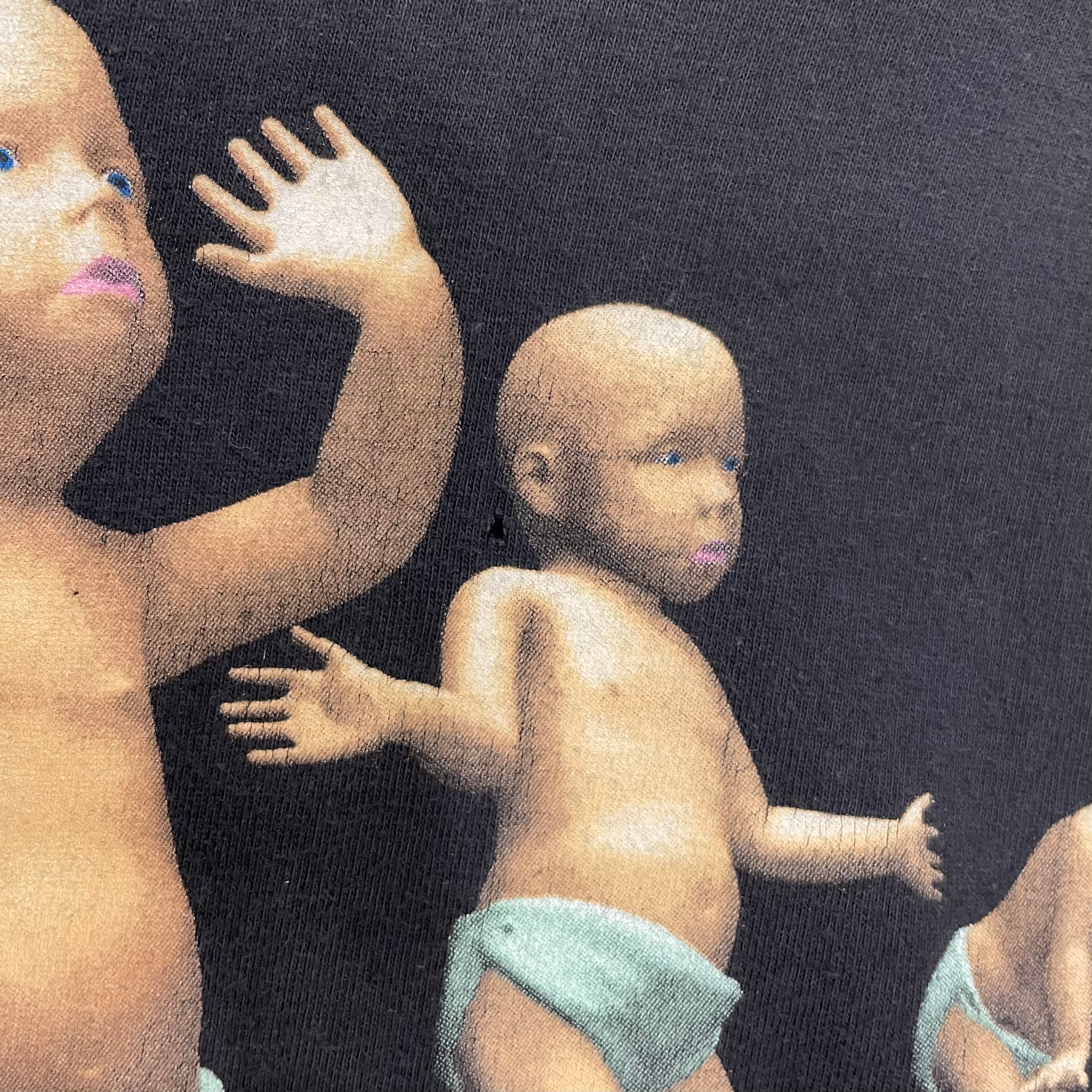 1990's vintage DANCING BABY printed t-shirt black color | coysclothing