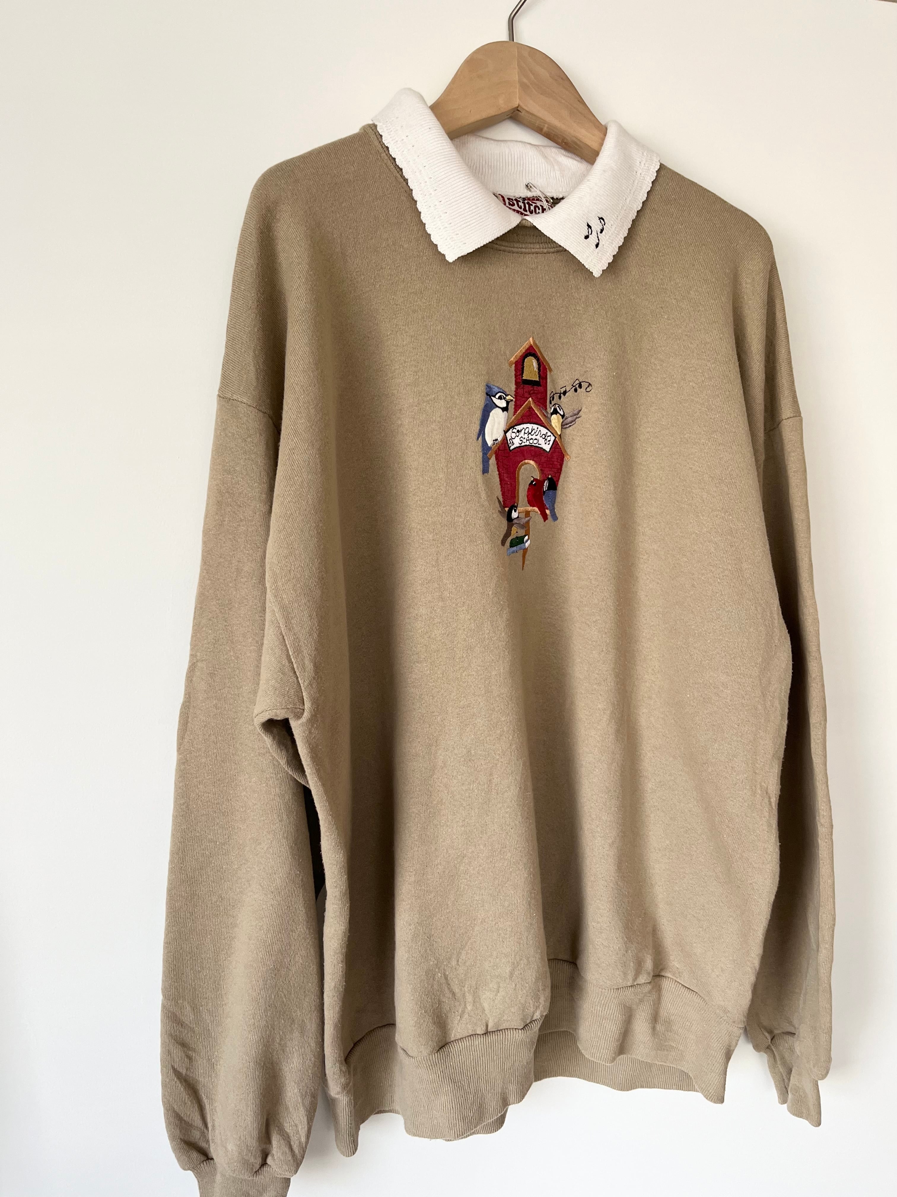 古着 90'S morning sun スウェット"song bird"