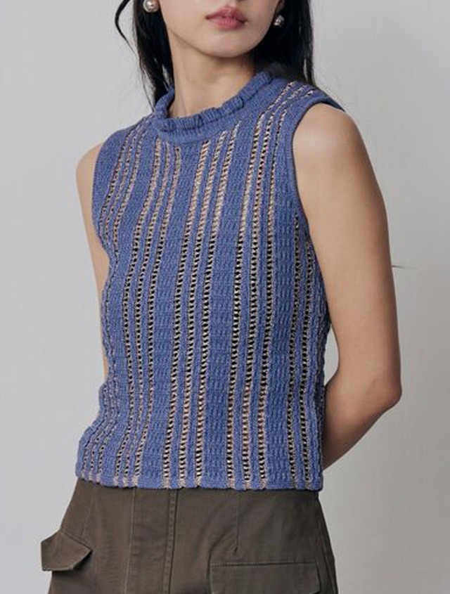 Random Glitter Tank Top / BLUE
