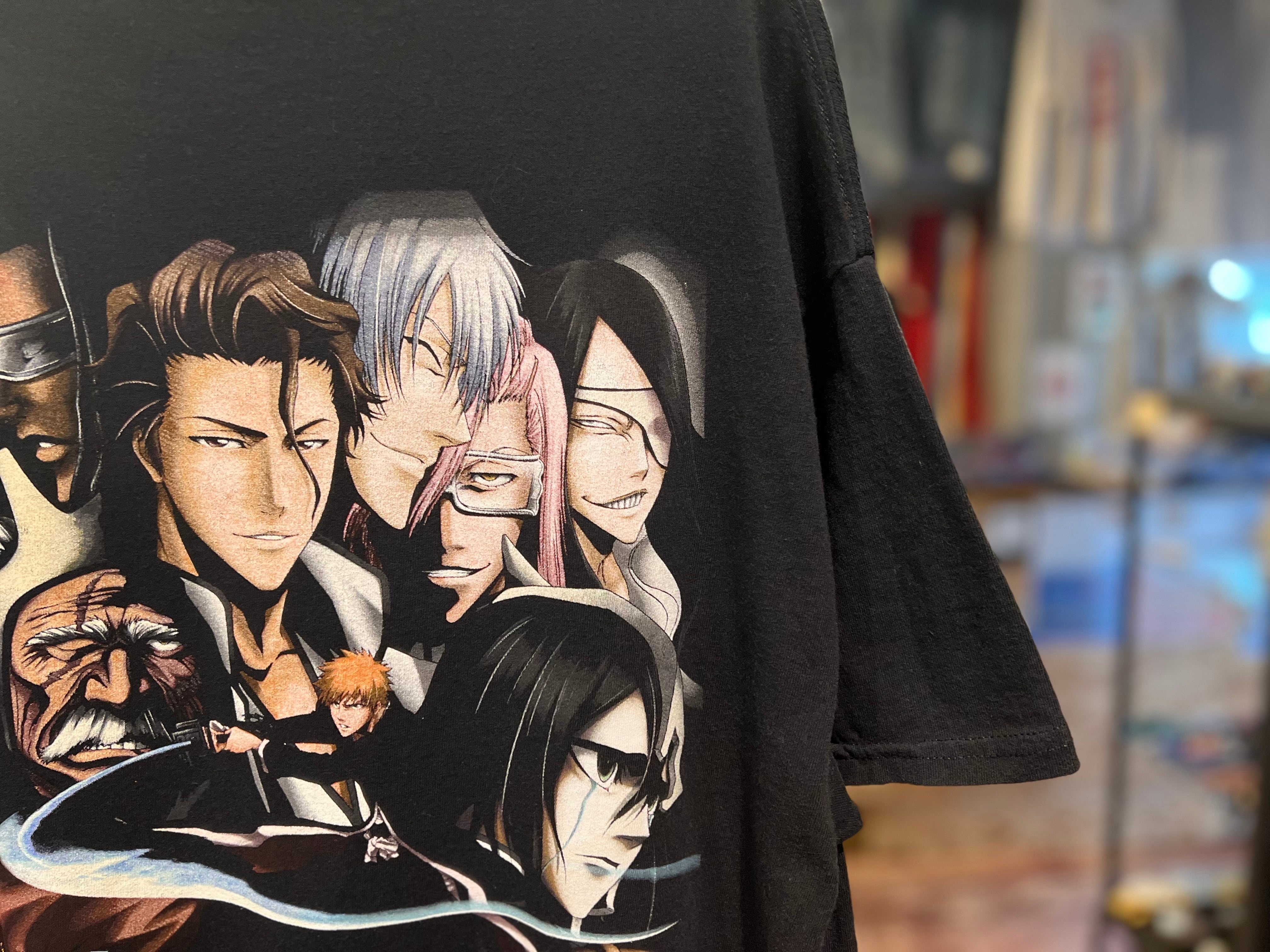 bleach　ヴィンテージ加工Tシャツ　L　黒　アニメTシャツ　ブリーチ *