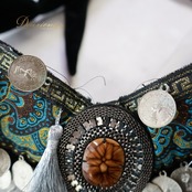 ベリーダンス トライバル 衣装 トップス ベルト セット ブラック系 コイン ストーン タッセル 黒 緑 黄 赤 豪華 装飾 ダンス衣装 ステージ 舞台 クール グリーン系 イエロー系 シルバー系 レッド系