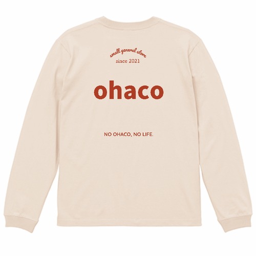 new！ohacoオリジナルロンTヴィンテージナチュラルとオフピンク