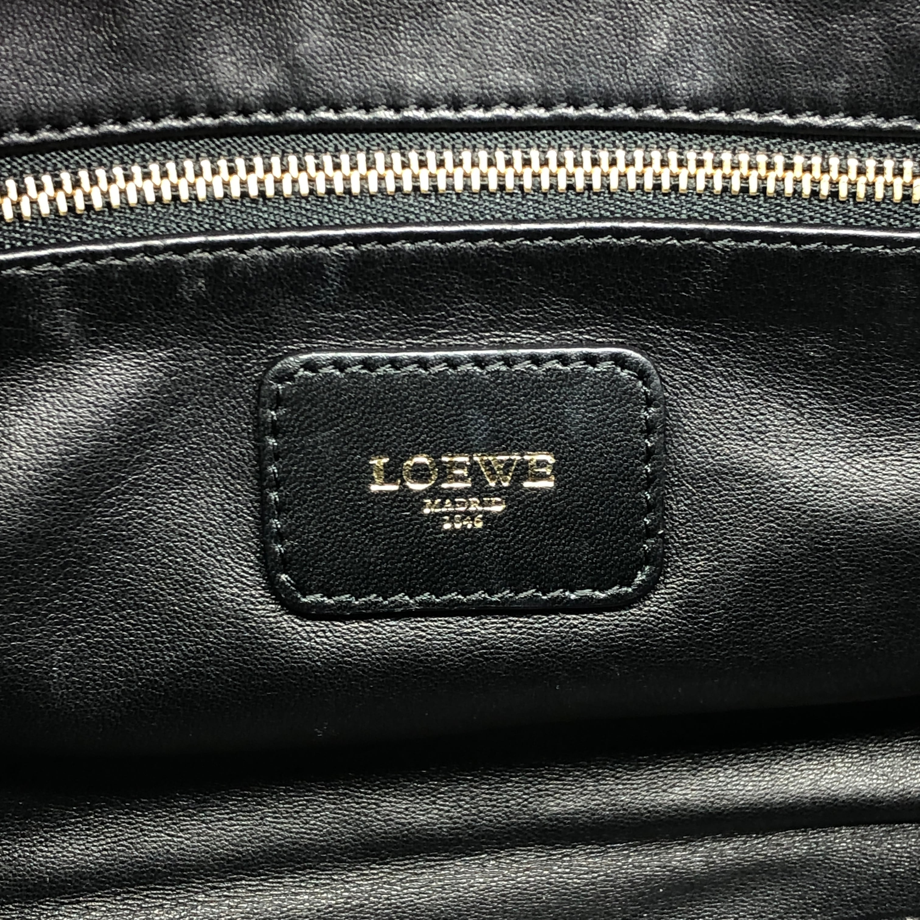 LOEWE ロエベ アマソナ28 ハンドバッグ 2way ブラック アナグラム