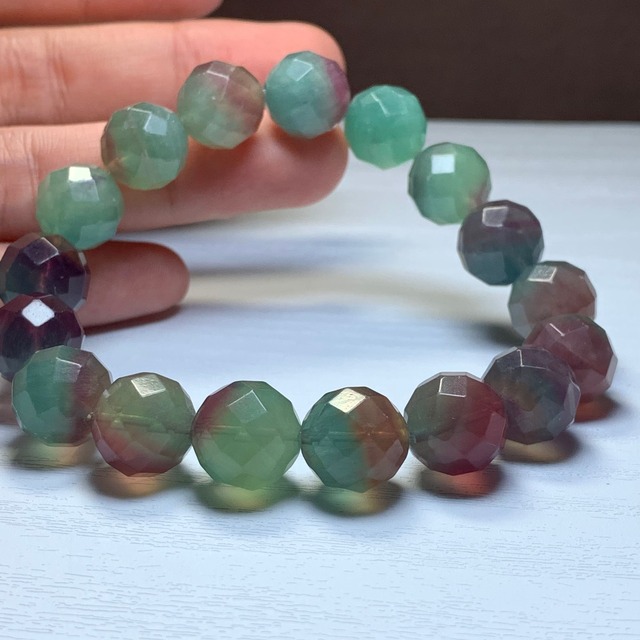 レアカラー・変わった色合い☆レアカラーフローライト ブレスレット