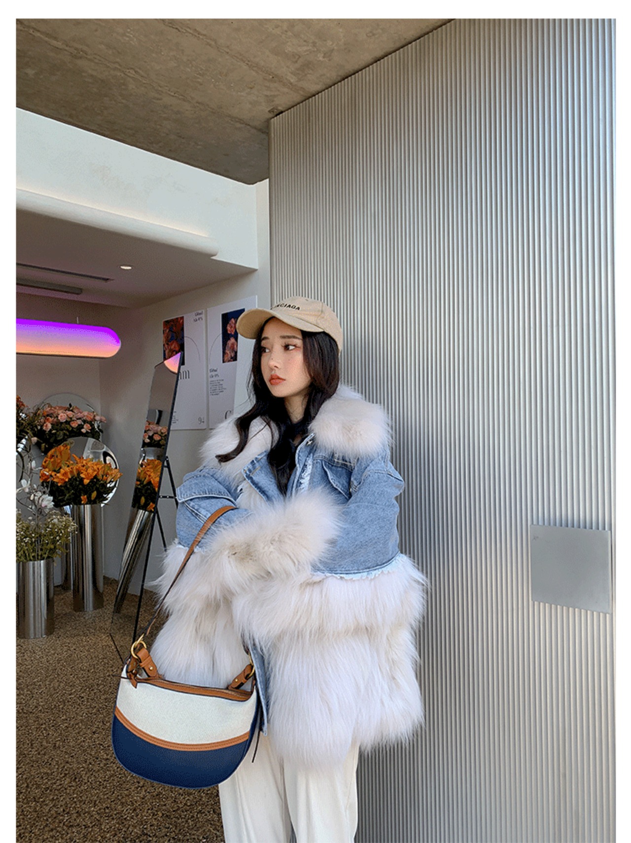 2カラー 】デニム ファー コート ジャケット | LOVEYsmileSHOP