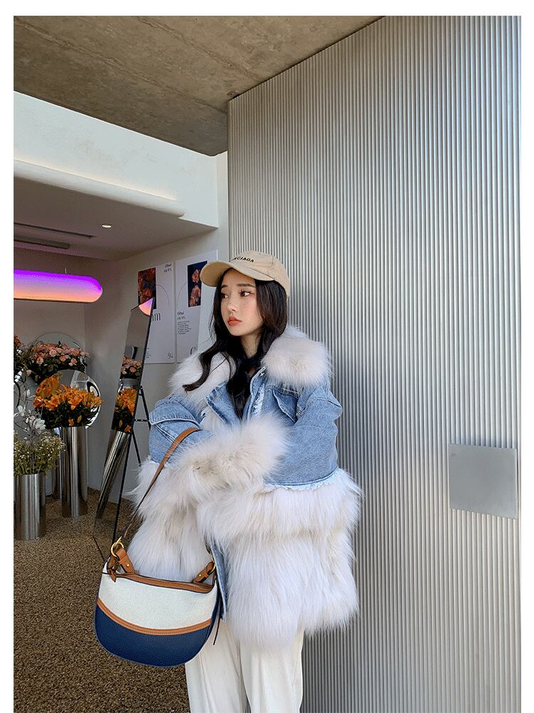 2カラー 】デニム ファー コート ジャケット | LOVEYsmileSHOP 2カラー 】デニム ファー コート ジャケット | LOVEYsmileSHOP
