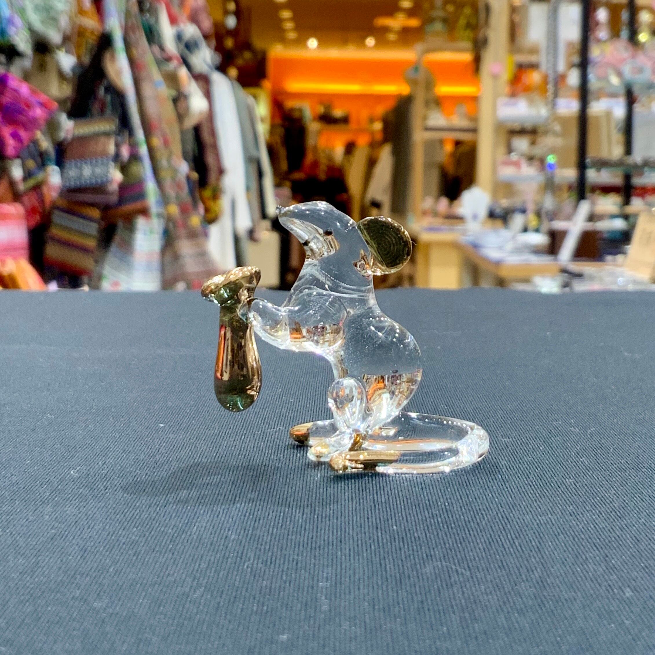 22金ガラス細工 干支 子 ネズミ W45 H45mm 宮崎水晶と輸入雑貨 ｗｅｓｔ ｒｉｖｅｒ