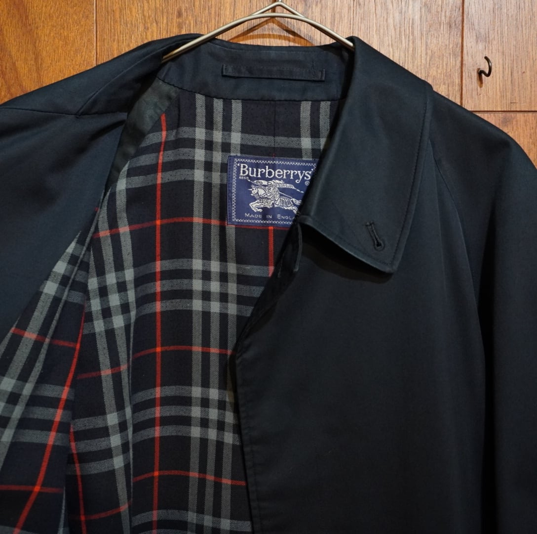 イングランド製 80s Burberry's ステンカラーコート ネイビー イングランド製 80s Burberry's ステンカラーコート ネイビー