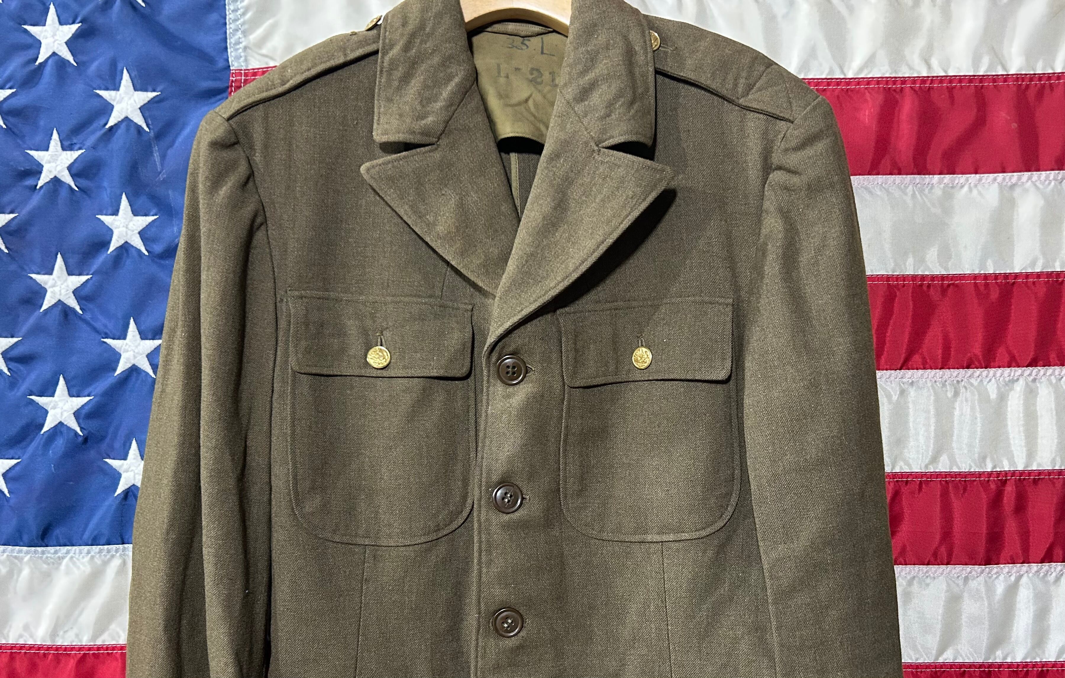 ✨40s✨アメリカ軍★USAAF★アメリカ陸軍航空軍★ボタン★陸軍★制服 40s' US ARMY 陸軍 制服 35L | BaseEXCHANGE/ベースエクスチェンジ【BX】