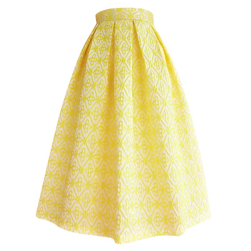イエロージャガードスカート SU579