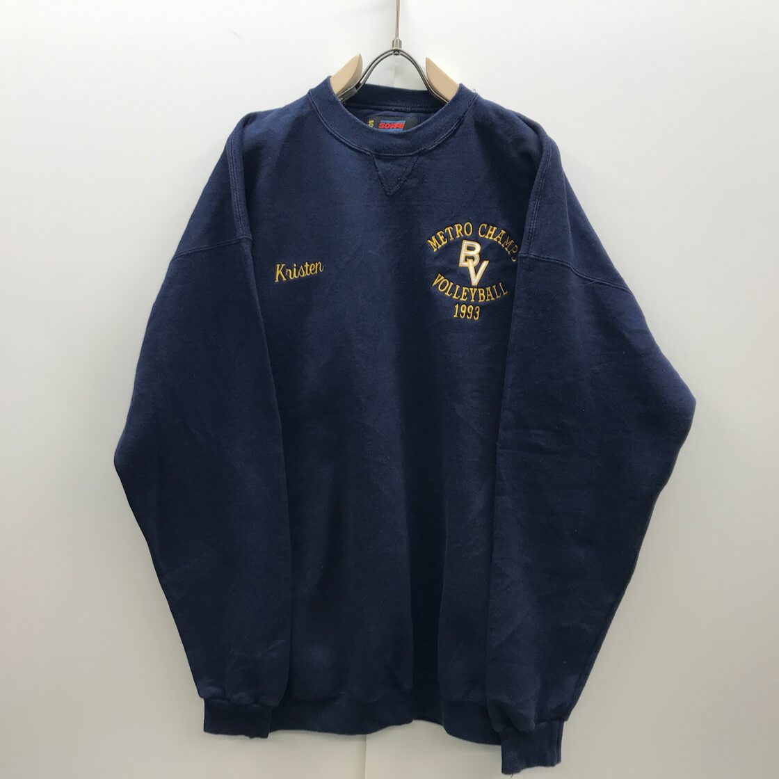 SALE] SOFFE ソフィー 90年代 USA製 V付き 刺繍入りヘビーコットン 
