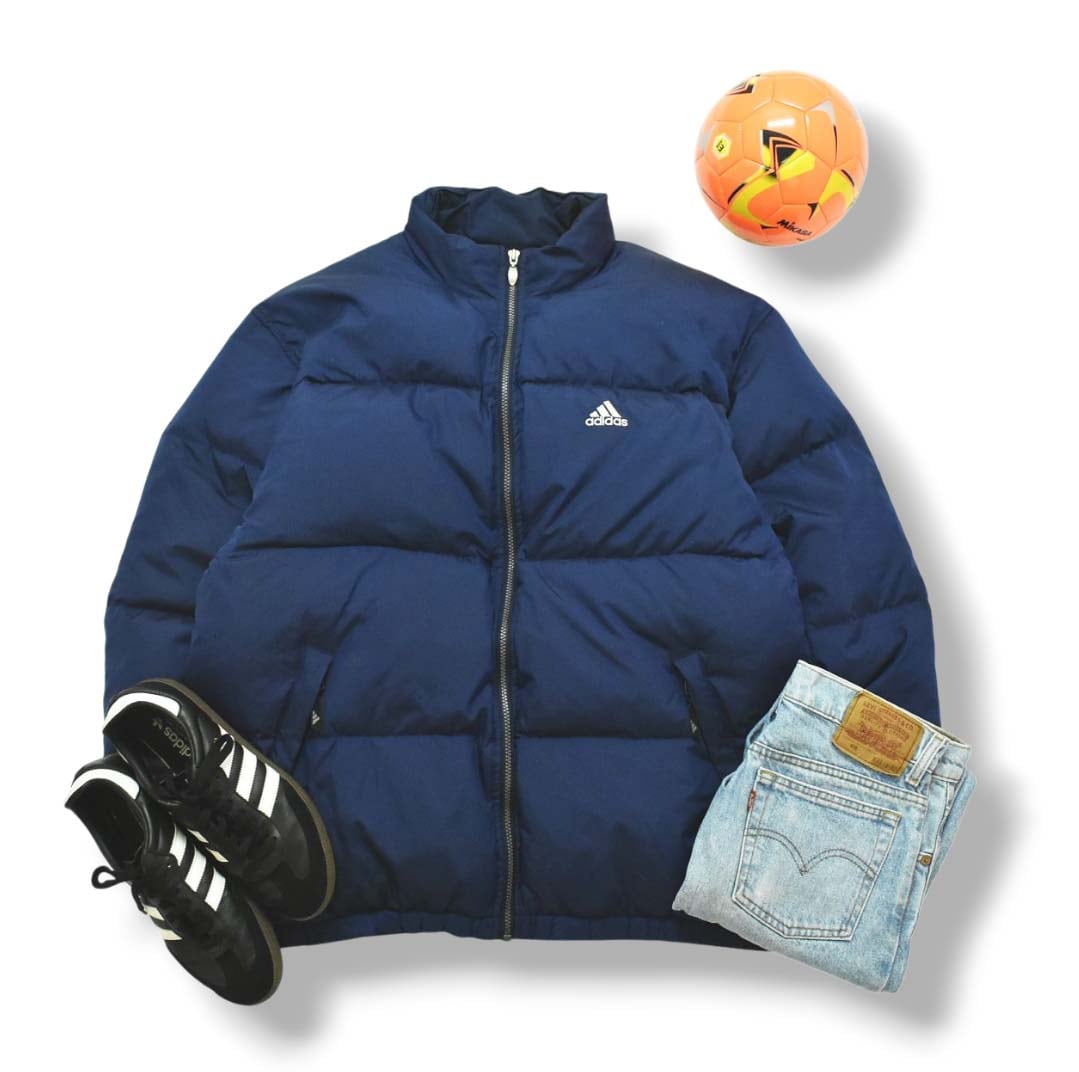 90s ヴィンテージ 山タグ アディダス adidas ダウン ジャケット