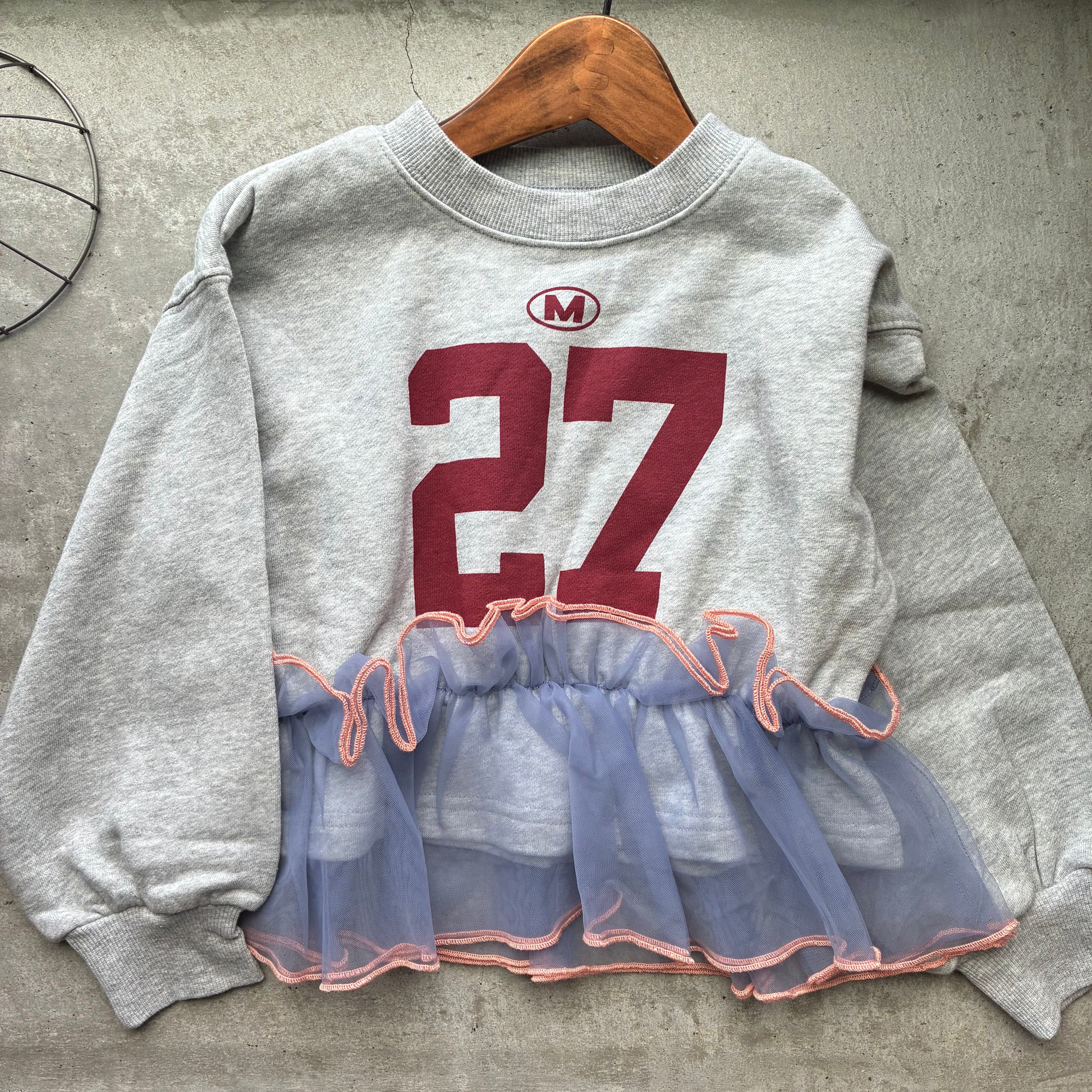 【即納】O&G チュールフリルナンバリングスウェット 90~140