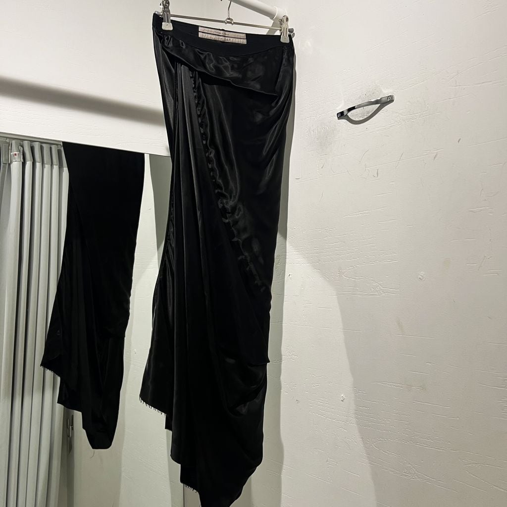 Rick Owens リックオウエンス 23AW Wrap Satin Midi Skirt