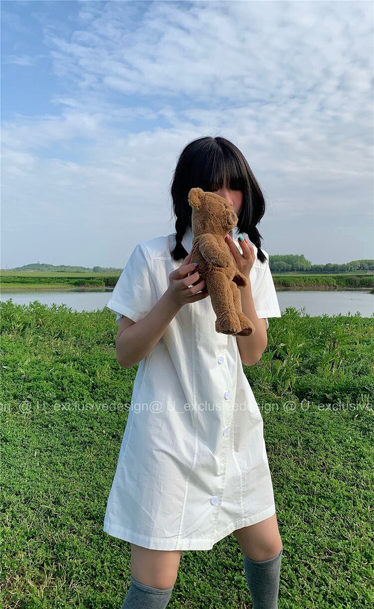 シャツ スカート ドレス サマールーズ薄手 夏物 ビッグFスモールZ韓国55036299124