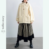 ストライプと無地の詩的コントラストスカート 《P0290》