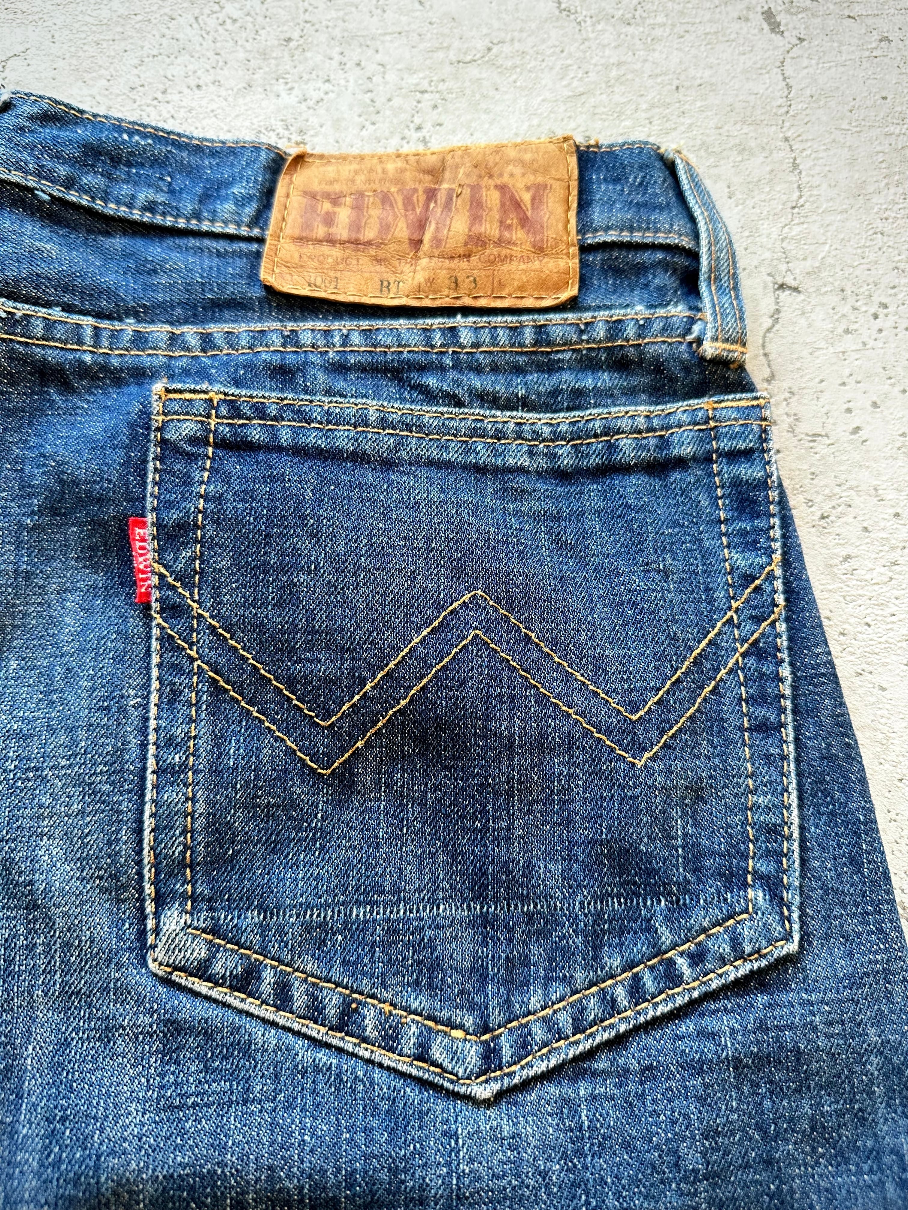 60s “ EDWIN ” 1001-BT 5PKT SELVAGE DENIM STRAIGHT OLD 60s “ EDWIN ” 1001-BT 5PKT SELVAGE DENIM STRAIGHT OLD