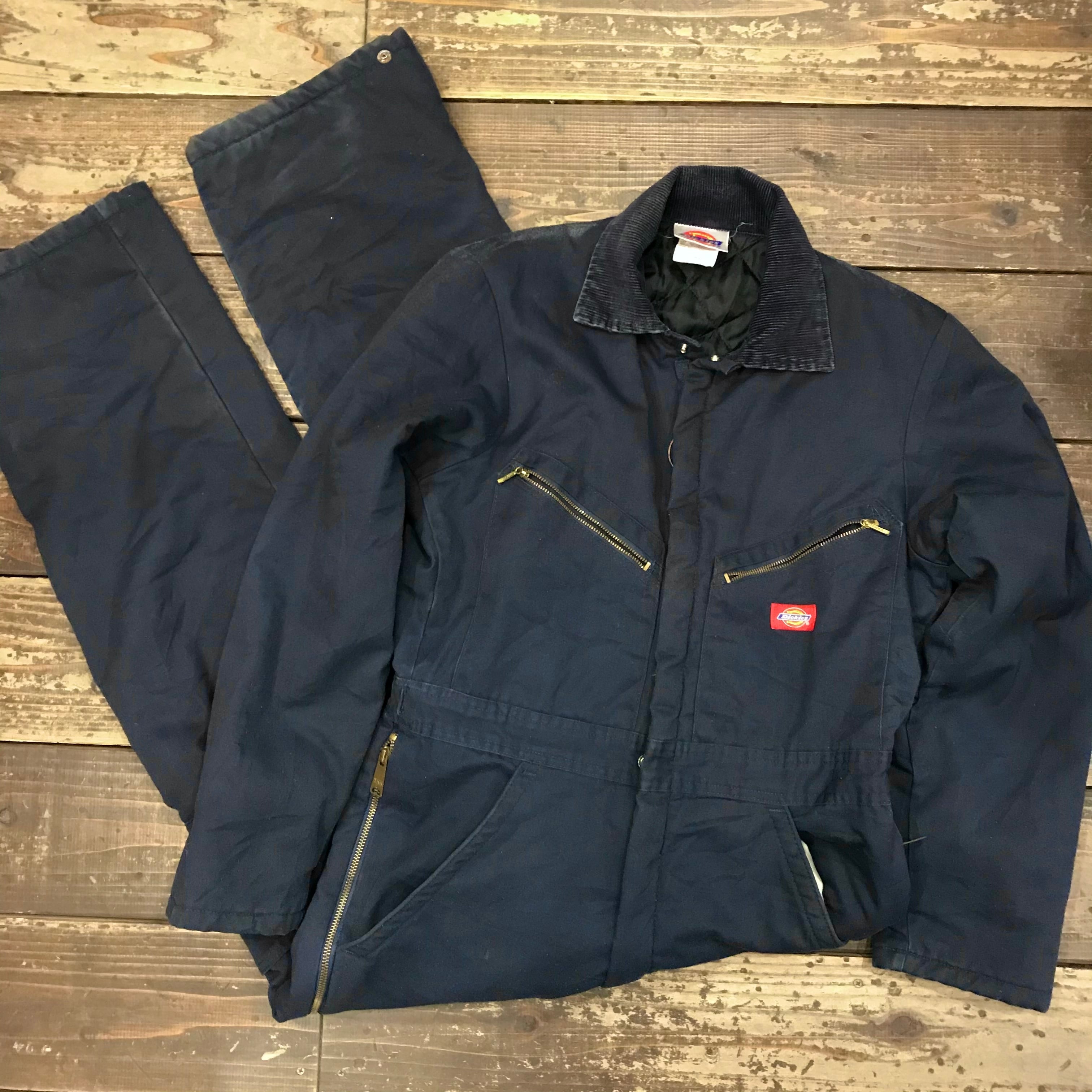 113)w34【Dickies】ディッキーズ 中綿入りツナギ 古着 | 温古着新