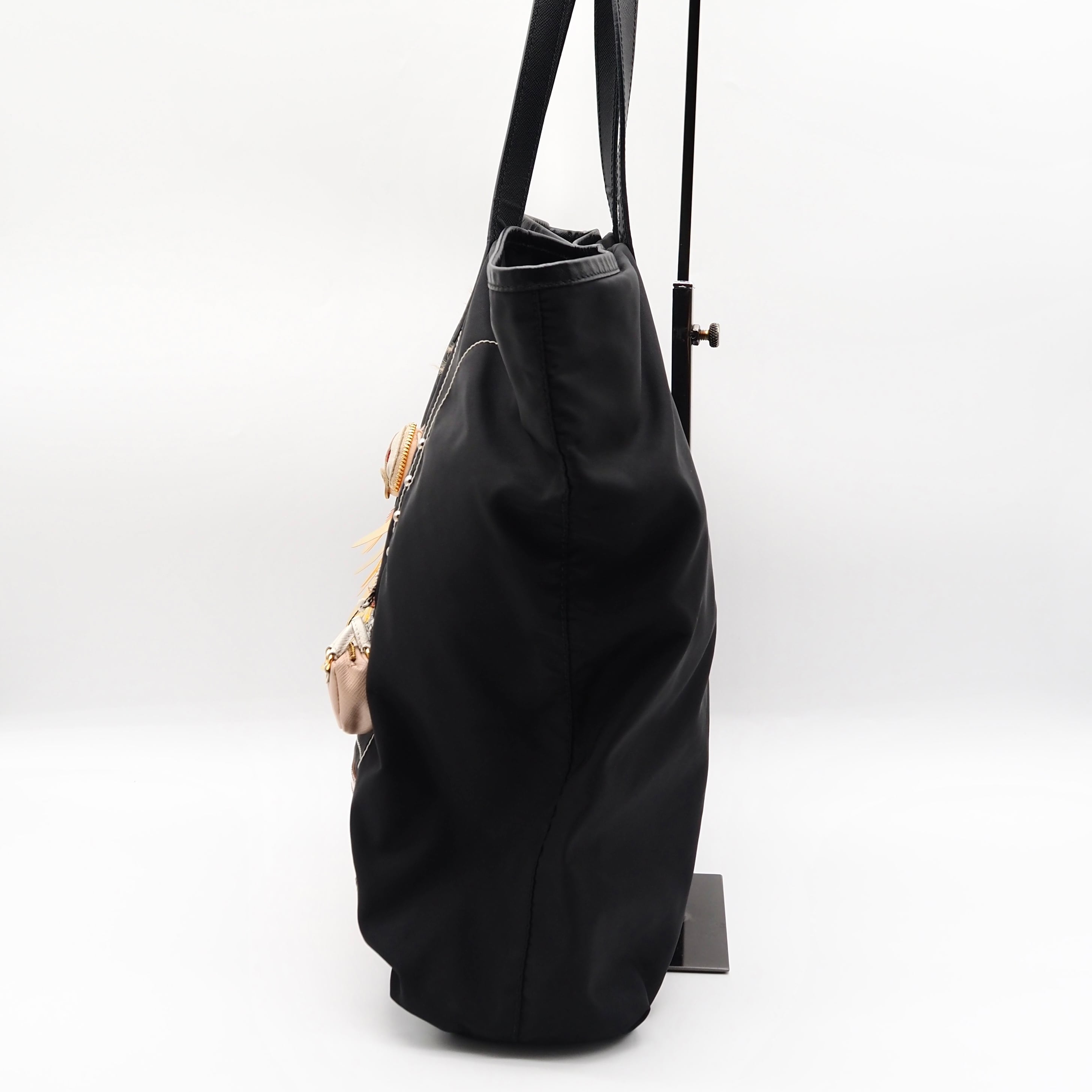 PRADA ロボットシリーズトートバッグ ナイロン レザー ブラック プラダ