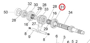 Aprilia 09~15/19~23 RSV4/Tuono 1000/1100 5th pinion gear Z=26 857230