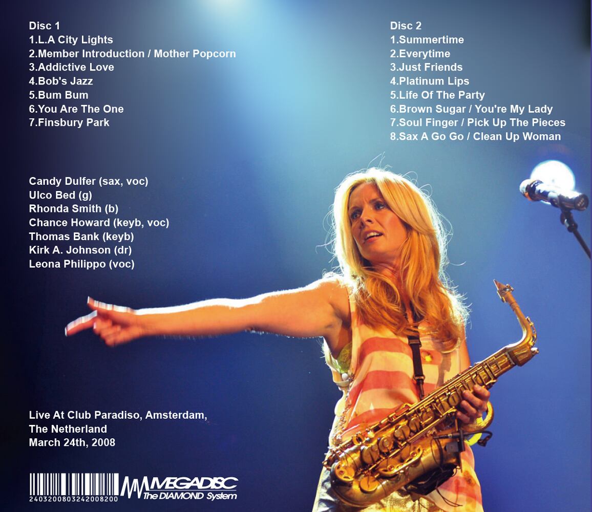 CANDY DULFER / DIFINITIVE PARADISO 2008(2CDR)オフィシャル級音質盤