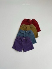 韓国子供服 / minirobe / 26Autumn / コーデュロイ4分丈パンツ / 秋服 *S~XL*