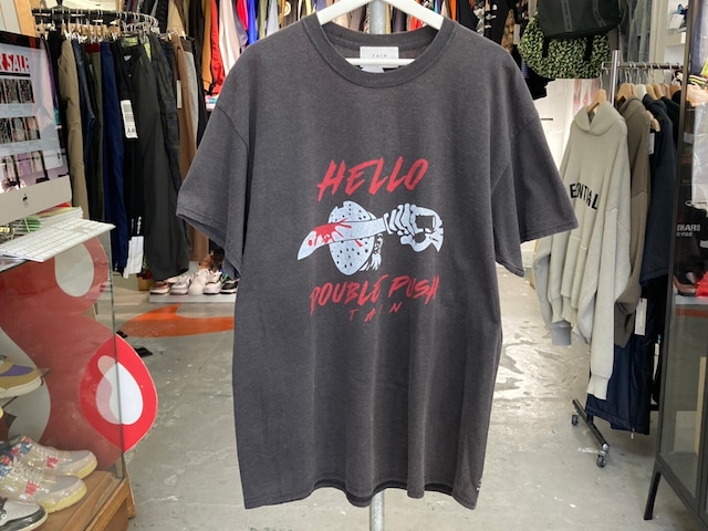 TAIN DOUBLE PUSH POP UP LIMITED HELLO SS TEE LARGE BLACK 034281