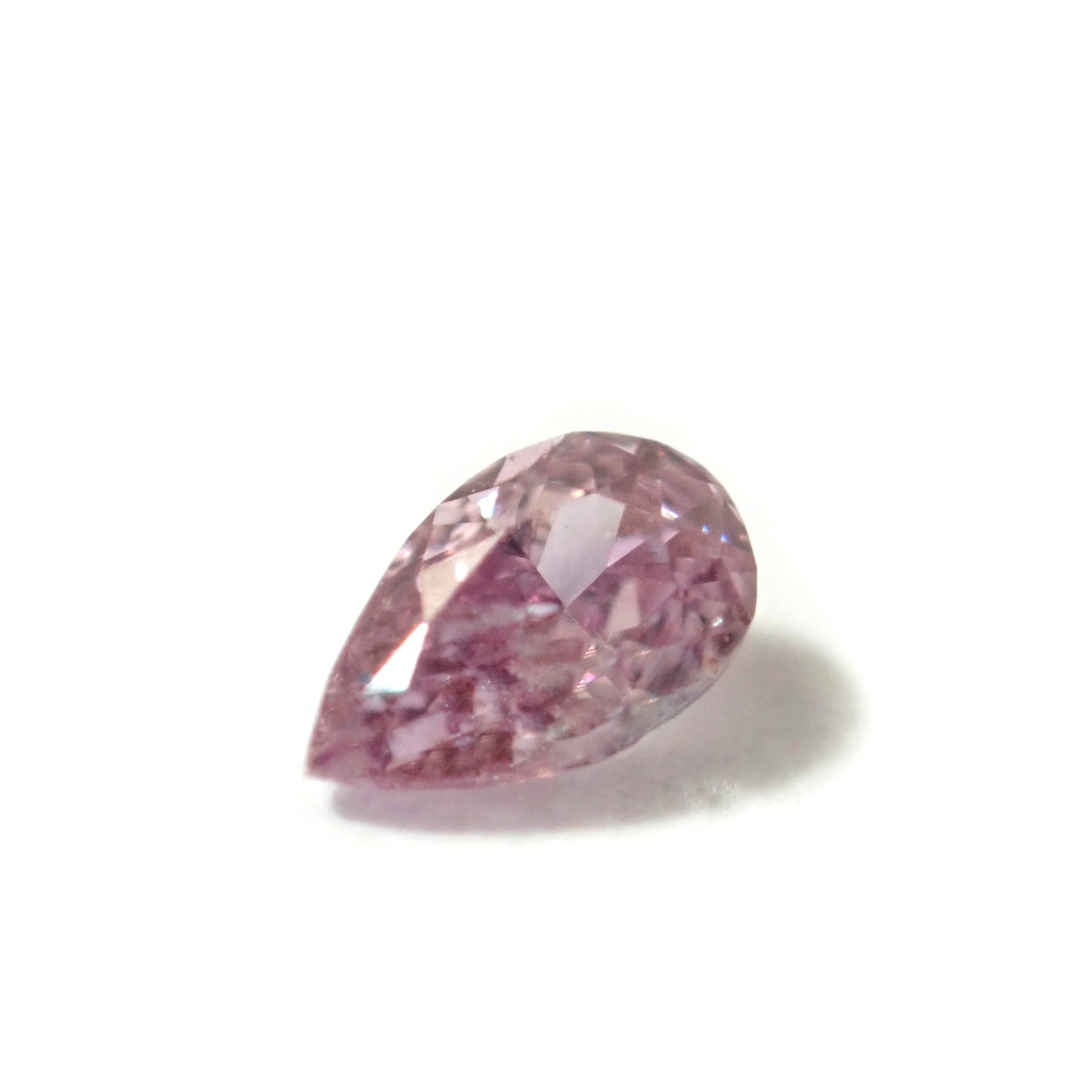 サザエの入れ歯 天然ピンクダイヤ0.103ct.無色ダイヤ0.19ct サザエの