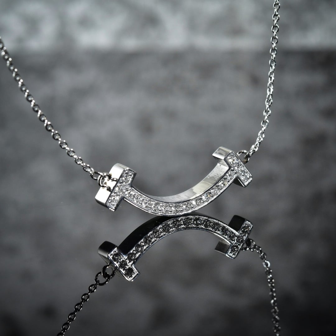 スワロフスキー使用】316L smile necklace | ✯Lucliss Jewelry✯