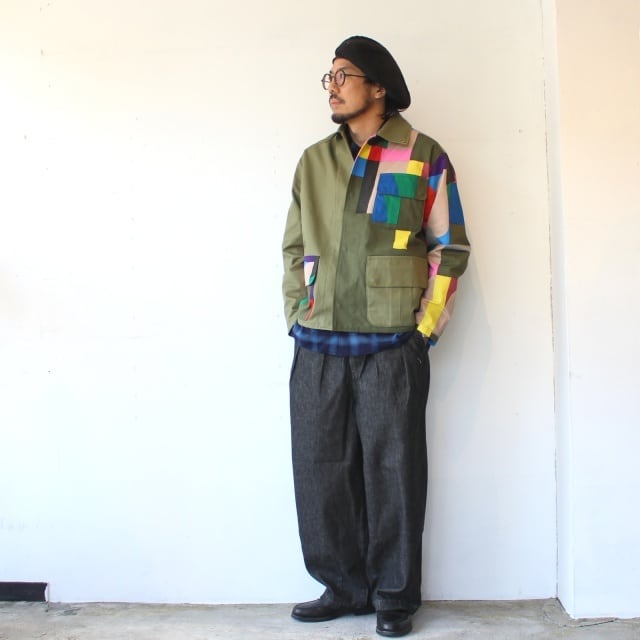 HARVESTY Black Denim Circus Pants -Narrow ブラックデニムサーカス