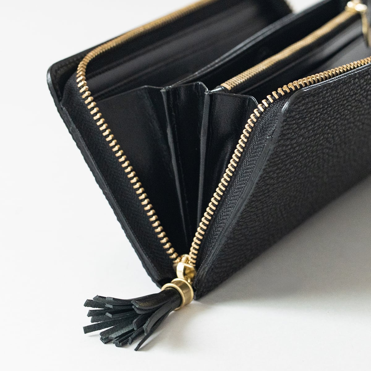 ウォレット ラウンドジップ 姫路黒桟革(ブラック) | ケイシイズ 【公式