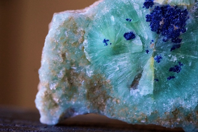 ブルーアラゴナイト / アズライト　Aragonite with Azurite ②