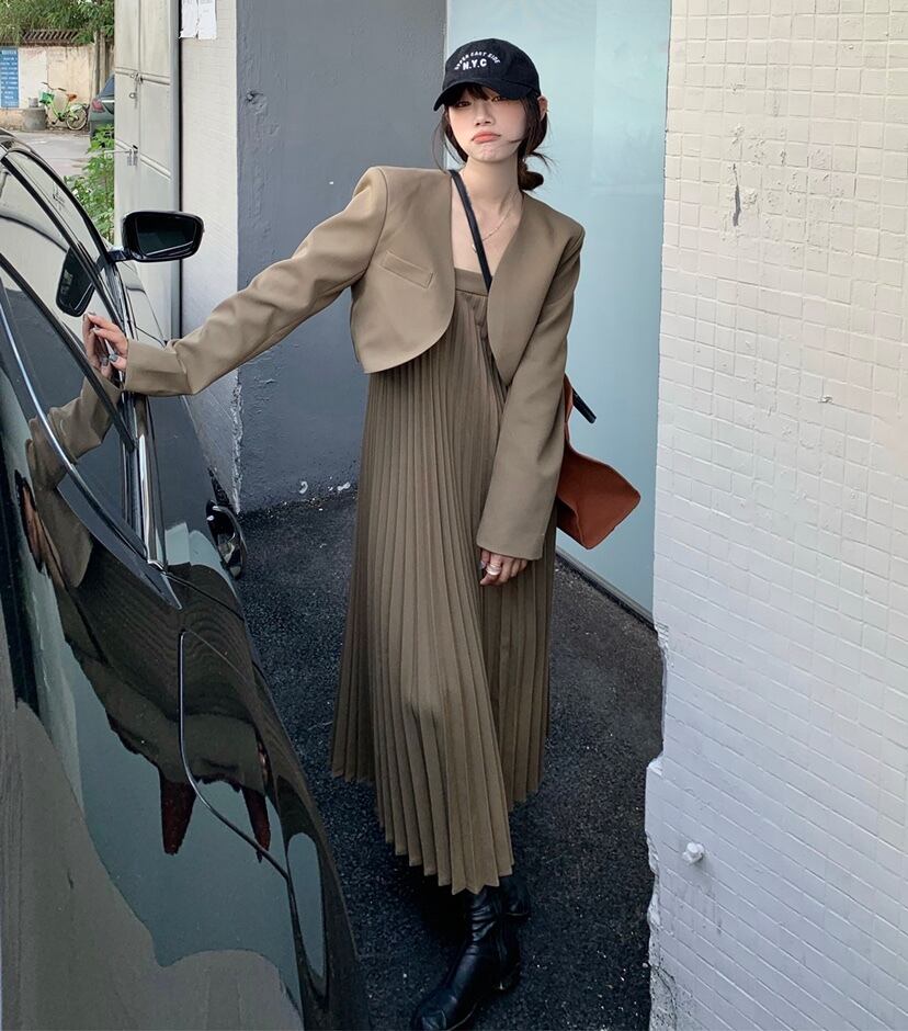 スタイルオータムショートジャケット ドレス 秋物 モンロー40944631286