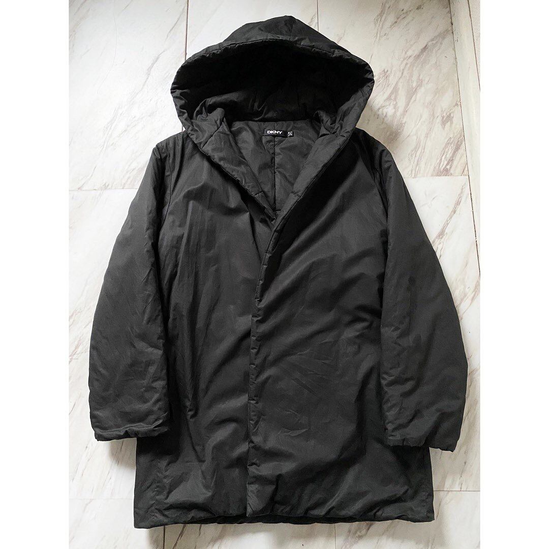 DKNY black hooded jacket 90s 00s