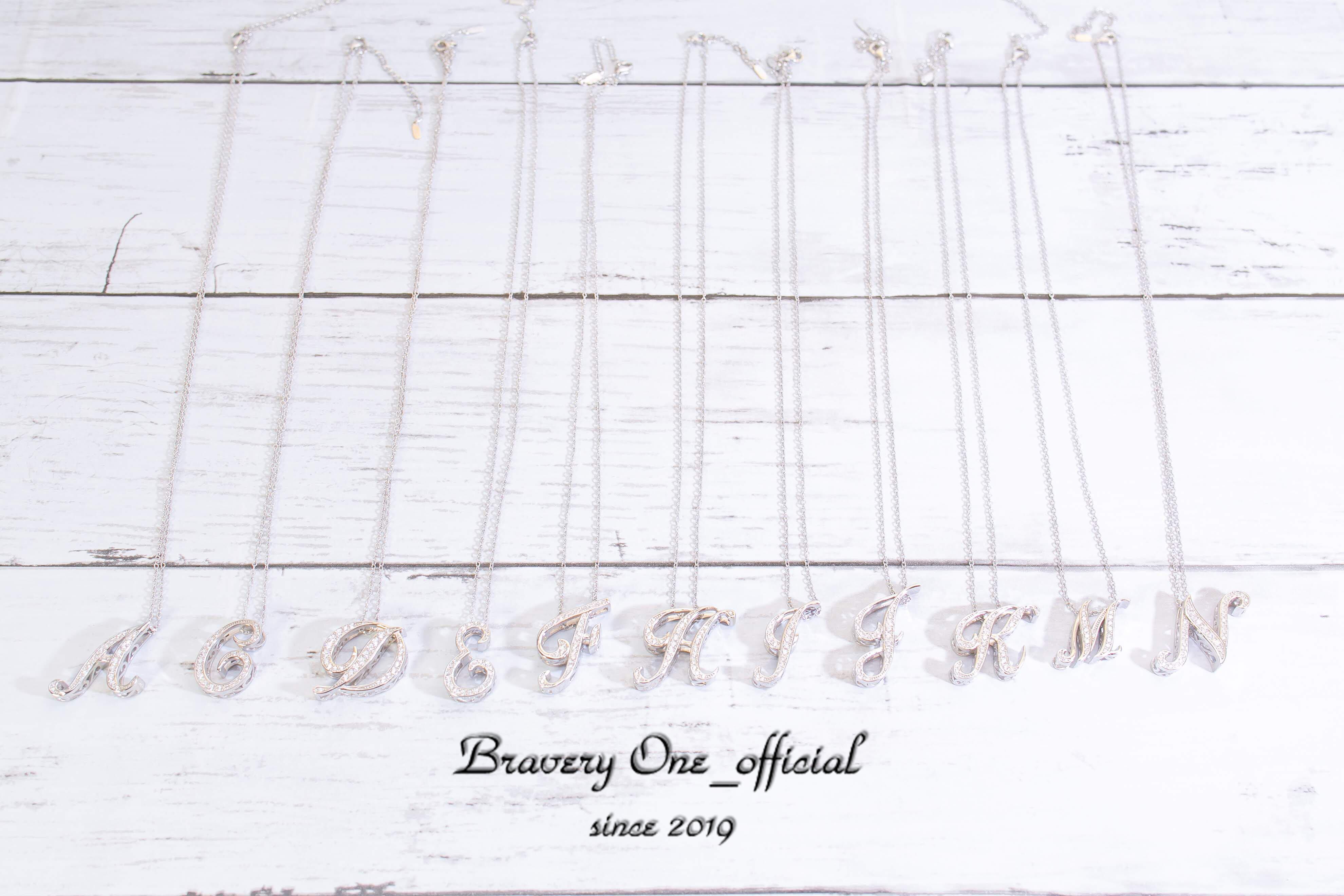 【Bravery One】Alphabet Initial Necklace