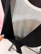 【新作5%OFF・3日間】Deep-Vneck Layered Knit_2colors