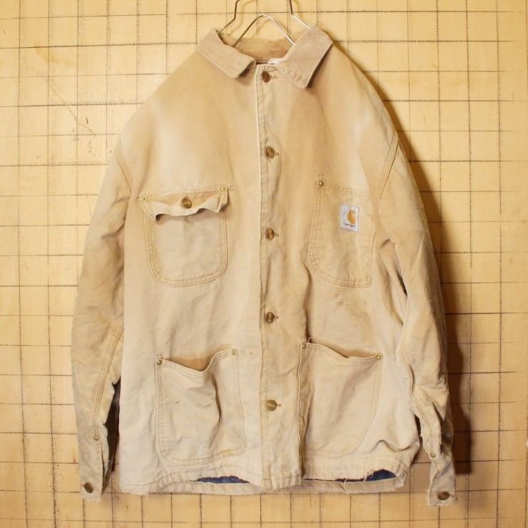 80s USA製 Carhartt ミシガンチョアコート L相当 カバーオール