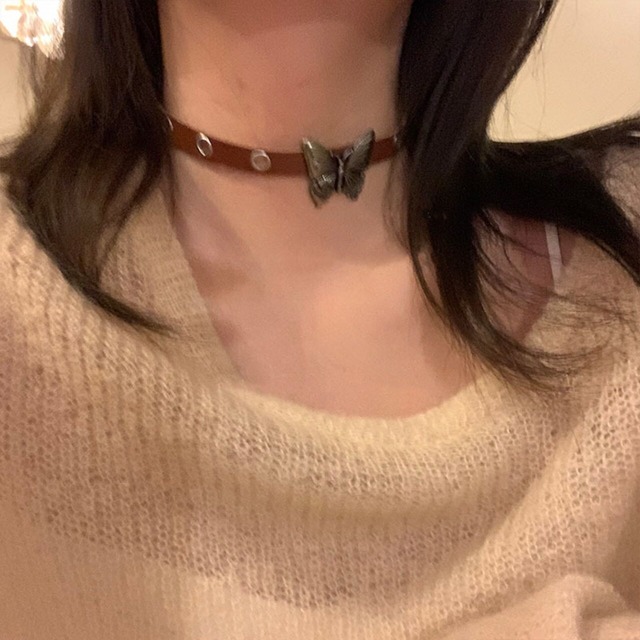 Somedayifニッチな蝶鎖骨チェーン